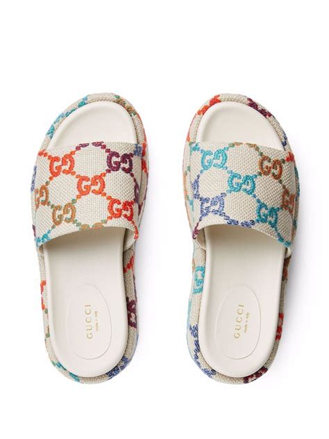 new colorful gucci slides|Gucci slides outlet.